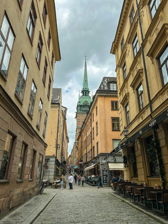 Gamla stan (Old Town) is the old town of Stockholm, Sweden.の写真素材