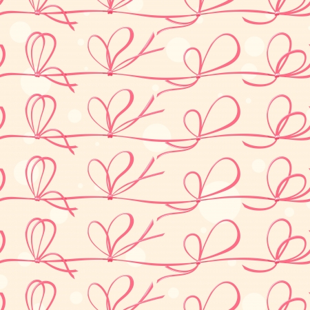 Seamless pattern with red ribbons  のイラスト素材