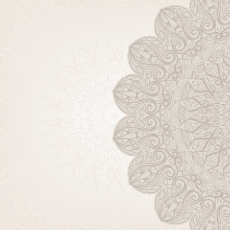 beige ornamental background with place for textのイラスト素材