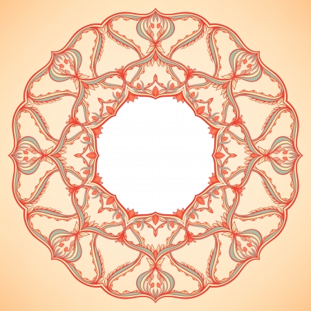 round natural cilor abstract pattern on a beige backgroundのイラスト素材