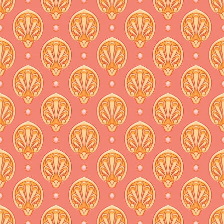 beautiful background with golden leaves and pink gemstonesのイラスト素材