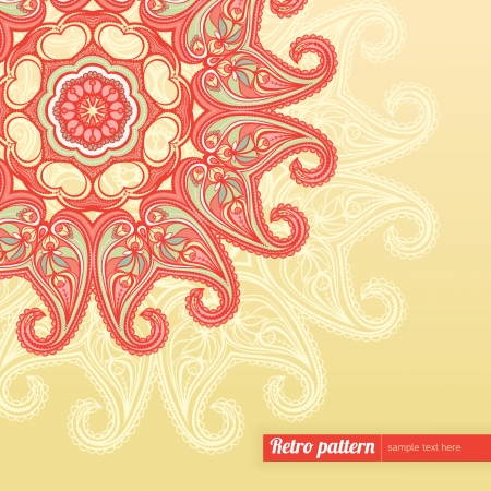 beautiful background with abstract orange pattern and place for textのイラスト素材