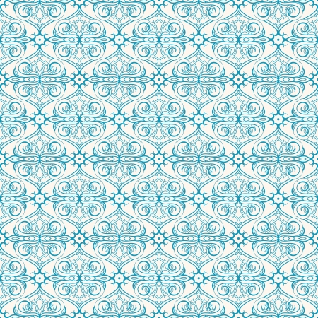 beautiful blue and beige nature abstract pattern with swirls and flowersのイラスト素材