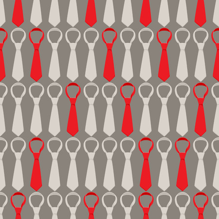 seamless background with cute gray and red tiesのイラスト素材