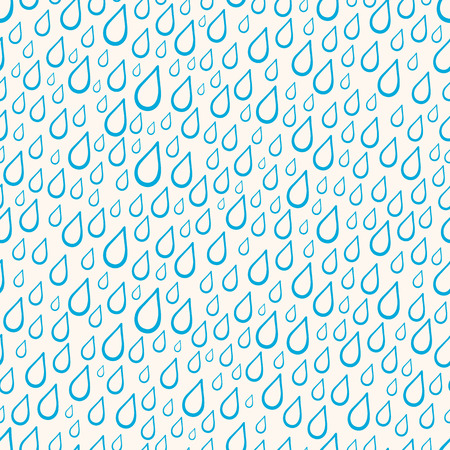Cute seamless pattern with blue rain drops - 2のイラスト素材