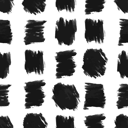 seamless background of black grunge abstract brush strokes.  illustrationのイラスト素材