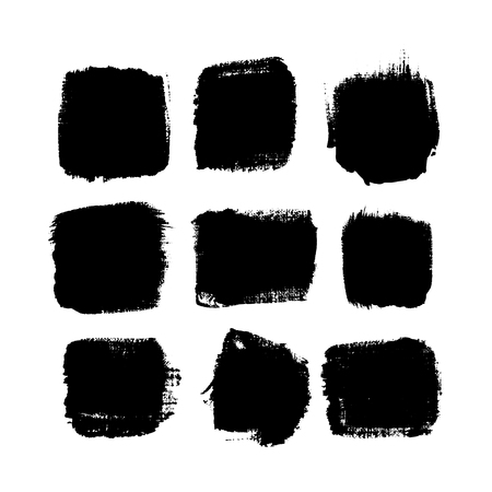 Set of different brush strokes. Hand-drawn illustrationのイラスト素材