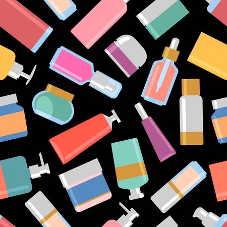 Skin care cosmetics set. Vector illustrationのイラスト素材