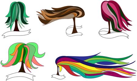Free-style treesのイラスト素材
