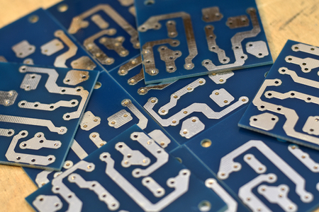 computer circuit Board closeupの写真素材