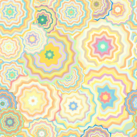 round pattern yellow stars  background ornamentalのイラスト素材