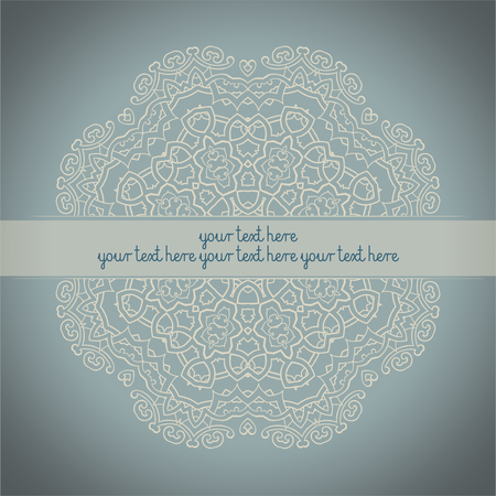 decorative grey ornament india centre mandala greyのイラスト素材