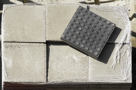 street tiles on a wooden pallet