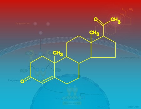 Progesterone molecular structureの写真素材