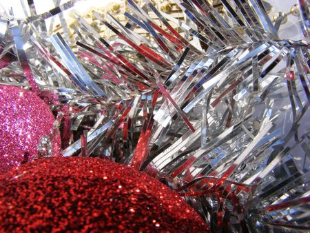 christmas globe, decoration on shiny background-abstractの写真素材