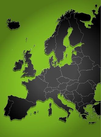 Political map of Europeのイラスト素材