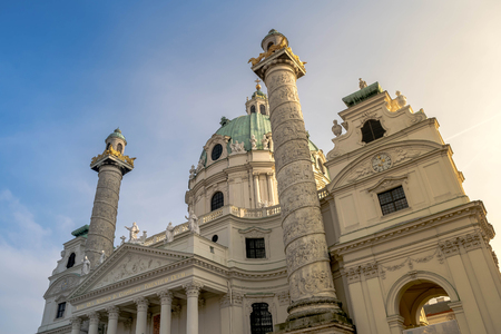St. Charlesâ Church, Karlsplatz, Viennaの写真素材
