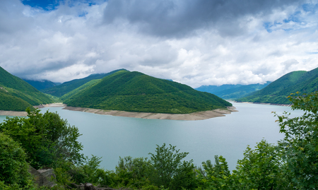 Jinvali Water Reservoir, Georgiaの写真素材