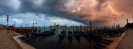 Venice Panorama with a Dramatic Skyの写真素材