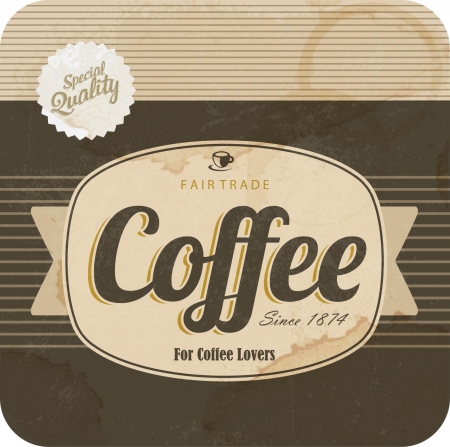 Retro Vintage Coffee Backgroundのイラスト素材