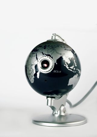 Webcam in a globeの写真素材