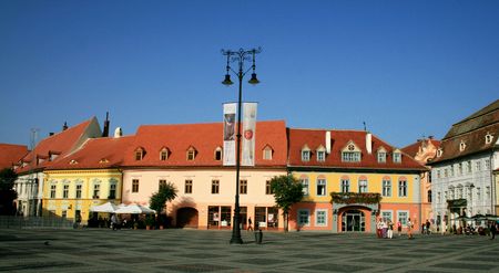 Center of Sibiu, the city of culture 2007の写真素材