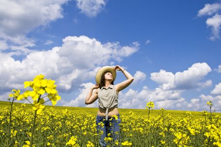 Girl enjoying spring