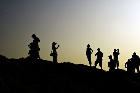 Tourists taking photos