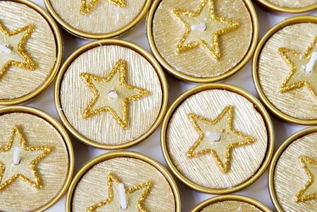 Christmas candlesの写真素材