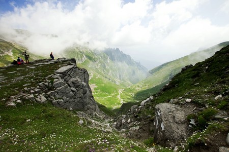  Alpine valley in Romania の写真素材