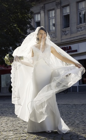 Portrait of the beautiful bride の写真素材