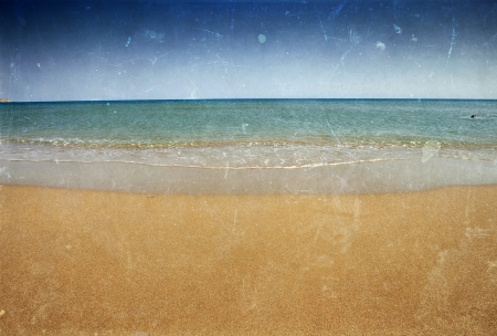 Beach with golden sandの写真素材