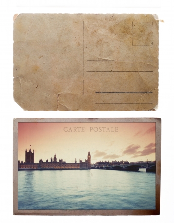 Old grunge postcardsの写真素材