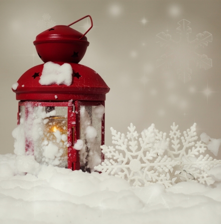Red Christmas lanternの写真素材
