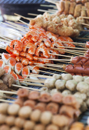 Thai street food on the marketの写真素材