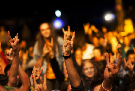 Crowd at concertの写真素材