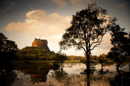 Sigiriya Lion Rock Fortress in Sri Lankaの写真素材