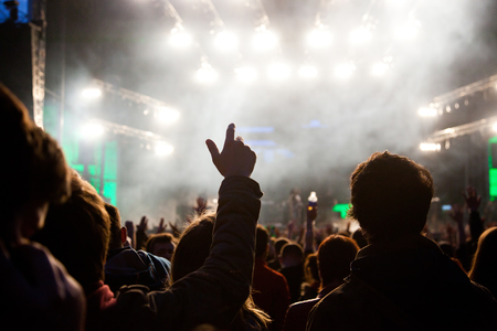 crowd at concertの写真素材
