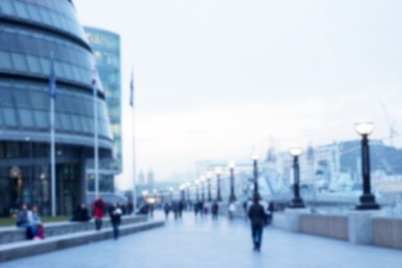 London, blurred city street, defocused backgroundの写真素材