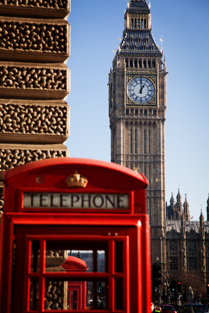 iconic Big Ben and Houses of Parliament, London, UK
