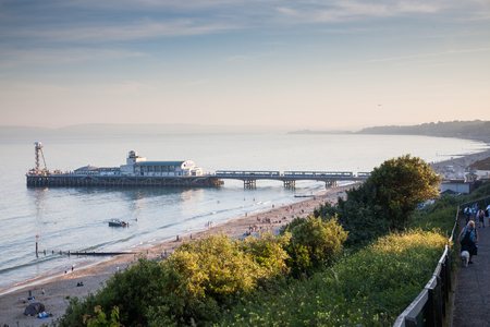 BOURNEMOUTH, UK - 1st JUNE, 2017: Bournemouth beach pier and coast, Dorset, Englandのeditorial素材