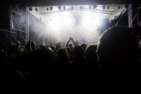 crowd at concertの写真素材