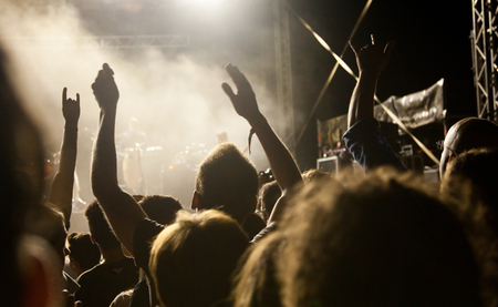 crowd at concertの写真素材
