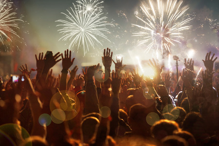 crowd at concert - summer music festival