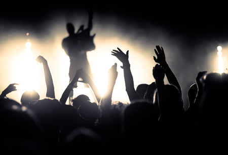 crowd at concertの写真素材