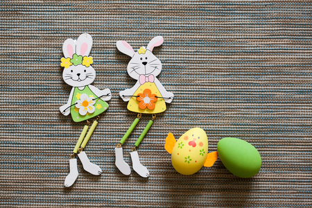 colorful easter decorationsの写真素材