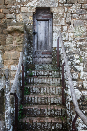 view on traditional medieval town of Montalcino, Tuscany, Italyの写真素材