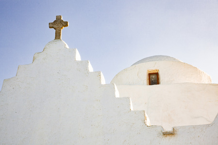 minimalist greek church detailの写真素材