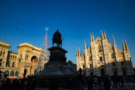 milan duomo dedicated to Santa Maria Nascenteのeditorial素材