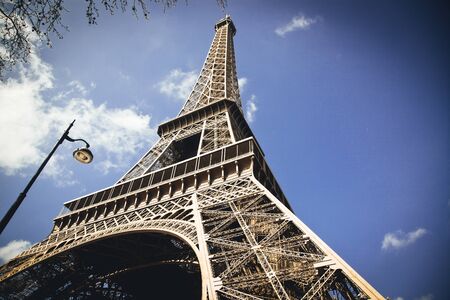 eiffel tower Paris France travel backgroundの写真素材